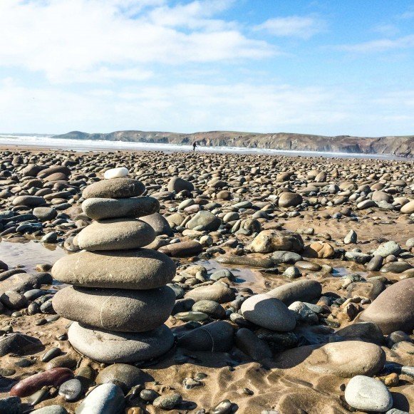 Stacked Stones in Newgale